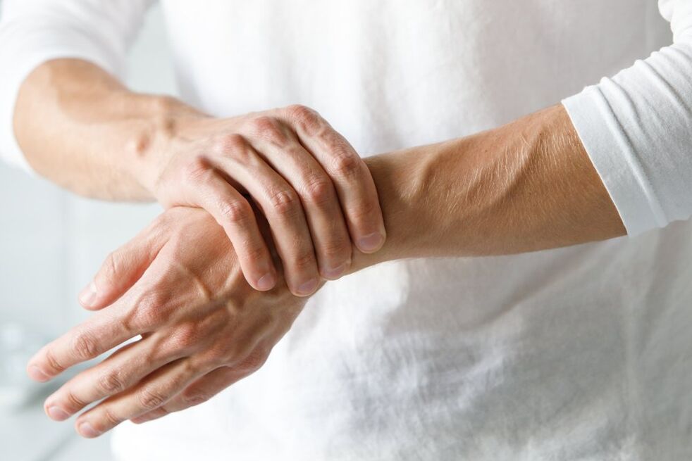 Arthritis im Handgelenk